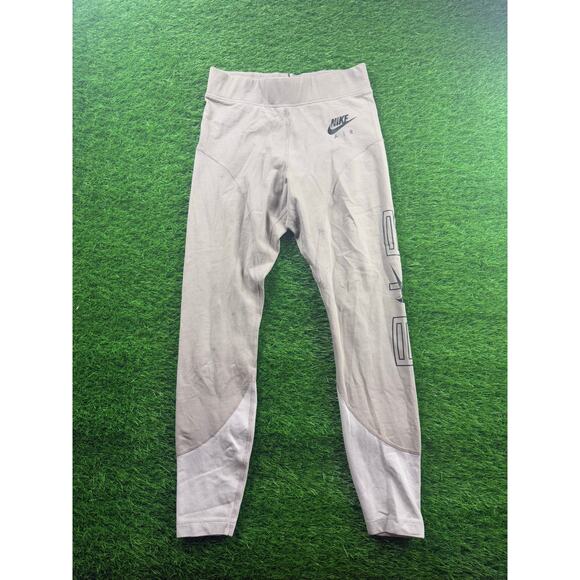 Nike Air Leggings Sz M Gray High Waist Compression Athletic Pants Women’s Gym - Picture 1 of 10